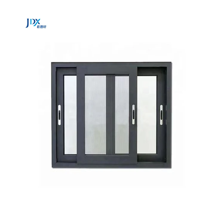 European Style Double Glazed Aluminum Glass Sliding Windows with Low-E Glass