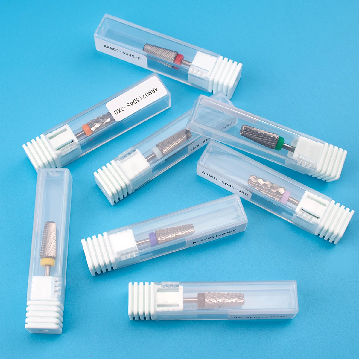 Misbeauty High quality Rose Gold Coating Tungsten Carbide Nail Drill Bits Carbide nail Drill Bits with Prevent dust from flying