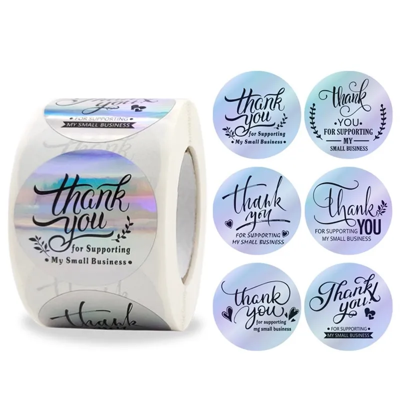 Hot Selling Custom Stickers High Quality Holographic Labels and Various Vinyl Plastic PET Materials with Glossy Finish