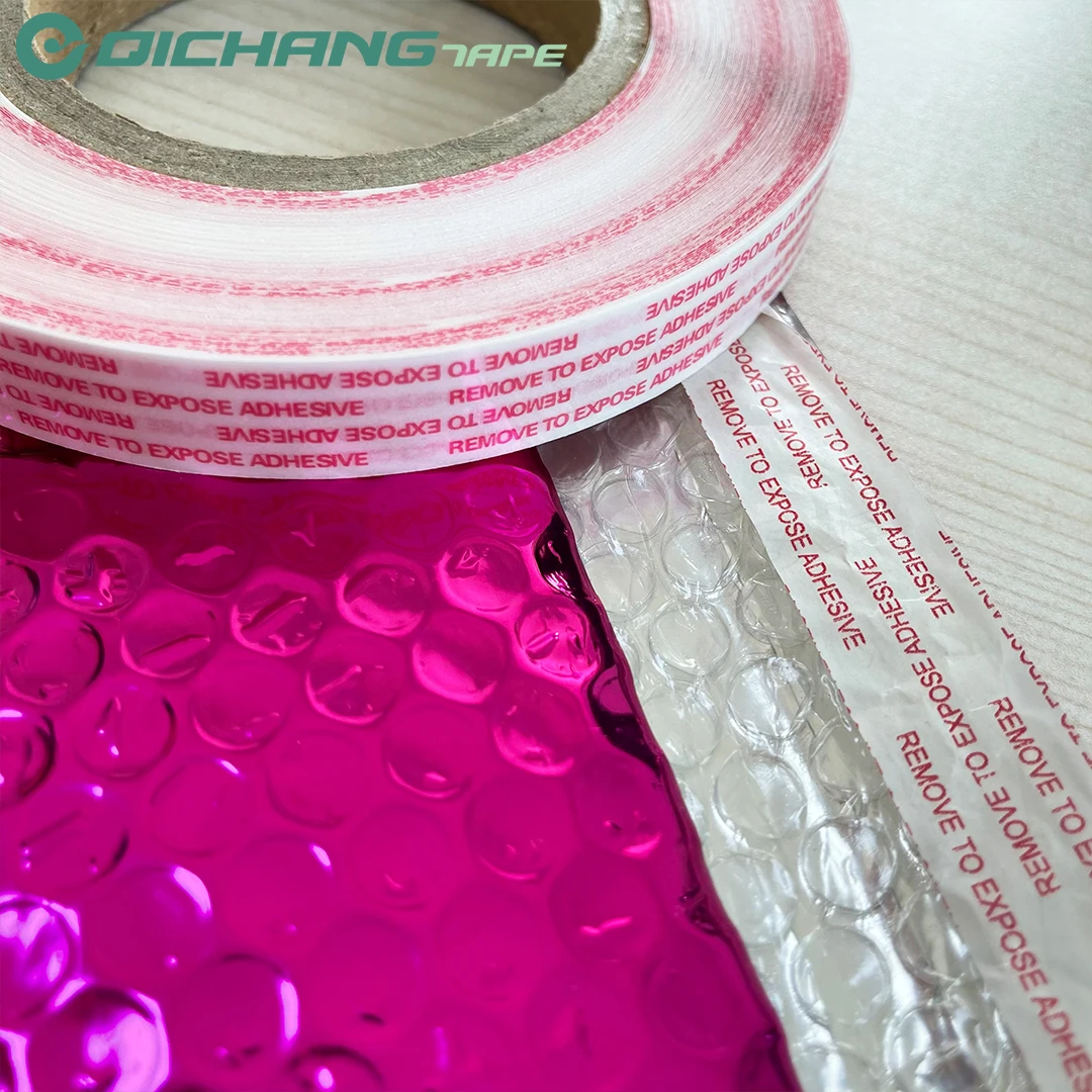Permanent Bag Sealing Tape With Silicone Coated Glassine Paper Film For Sealing Envelope Express Mailer bag