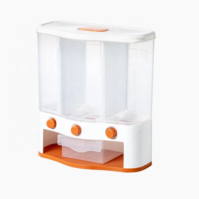 Household Sealed Moisture Proof and Insect Proof Classification Compartment Wall Mounted Storage Rice Storage Box