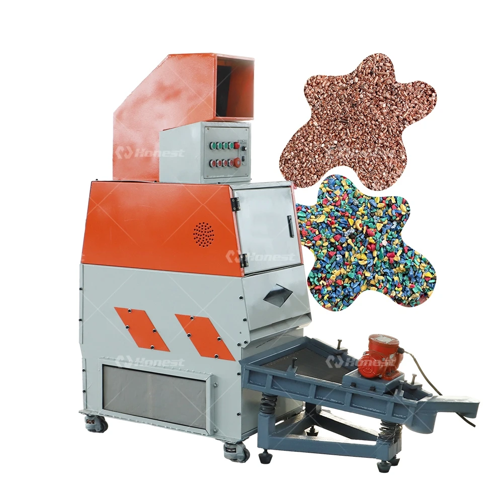 Scrap Metal Shredders Copper Wire Recycling Cable Granulator Machine 50-80Kg/h Copper And Aluminum Separating Machine