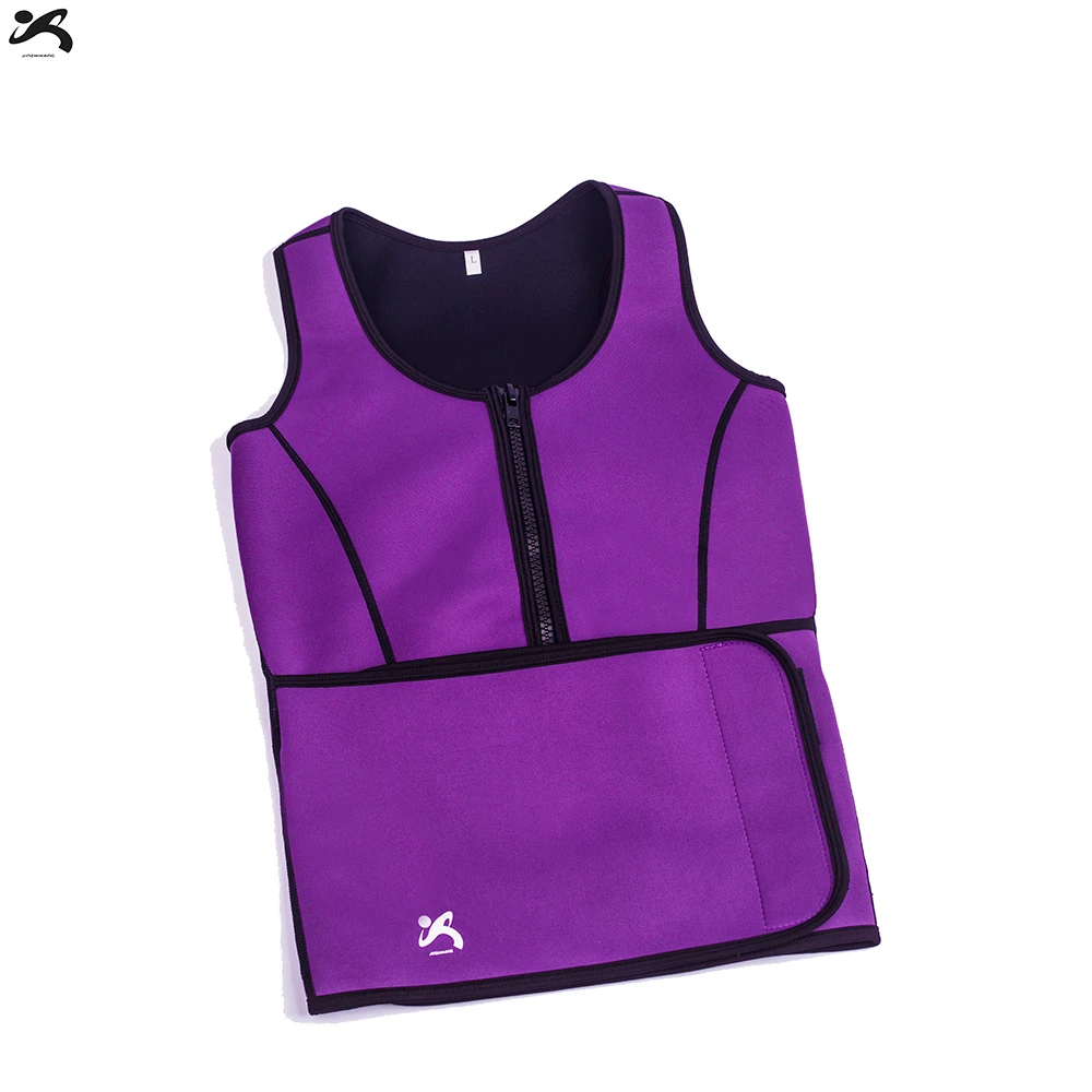 Wholesale Fitness Tummy Trainer Vest Running Sports Yoga Suit Sweat Shaper Suit Fat Burning Loss Waist Trainer Corset