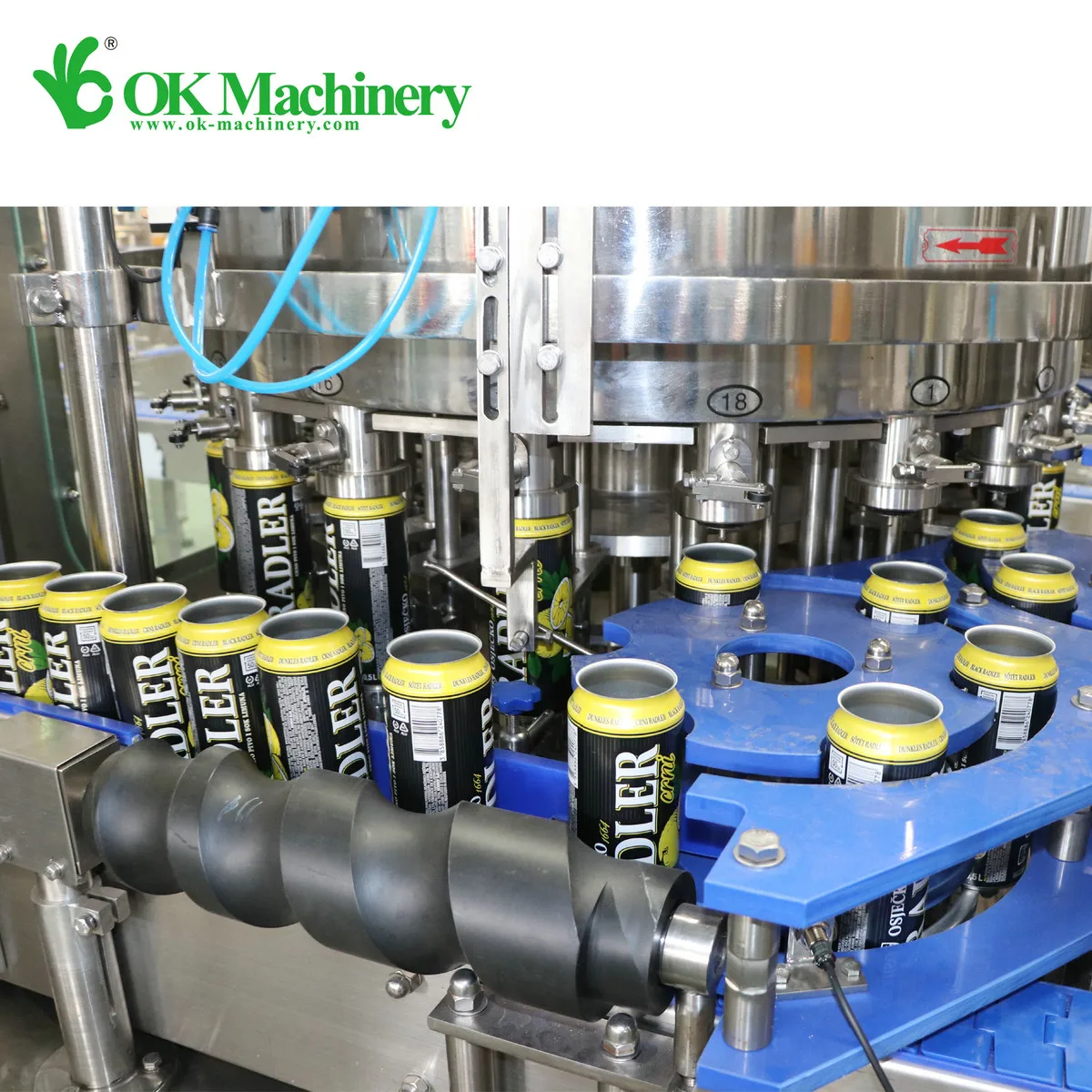 Automatic Energy Drink Canning Machine System Line / Beer Can Filling Machine For Brewery