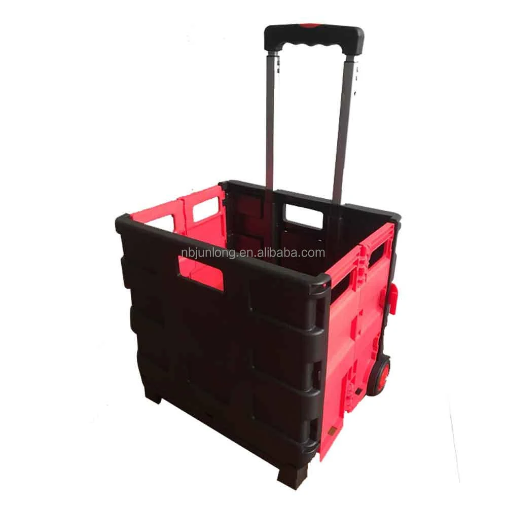 PLASTIC FOLDING TROLLY CART