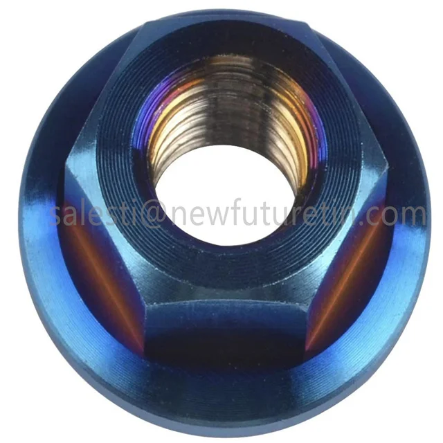 China Factory Supply Titanium  M5 M6 M8 M10 M12 M14 M16 DIN6923 Titanium Nut Bolt