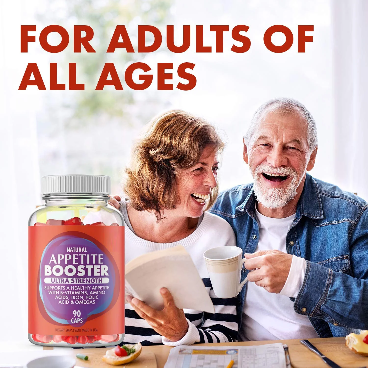 Appetite Booster Weight Gain Stimulant  Extra Strength Underweight Adults Fortified with Lysine Thiamine Capsules Gummies