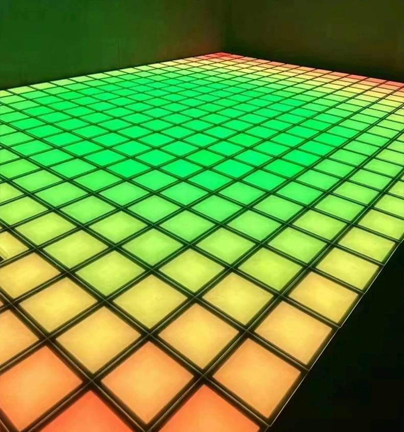 Popular Activate Game  30x30cm interactive led light floor game Sensitive DMX Games Activate LED Dance Floor