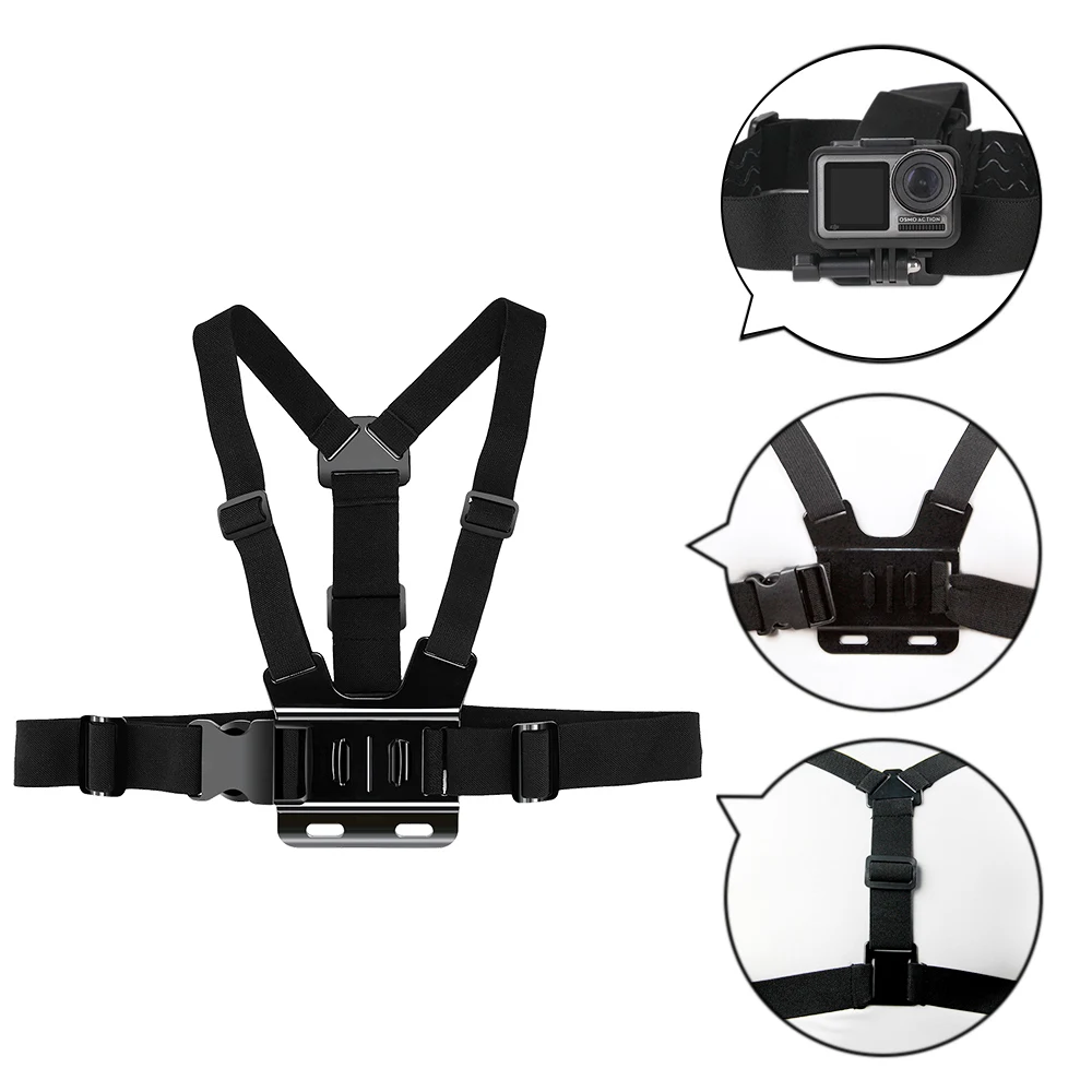 Cheap Elastic Belt Harness Chest Strap Body Mount For GoPro Hero 7 6 5 4 3 Xiaomi YI SJ4000 OSMO Action Camera Accessories