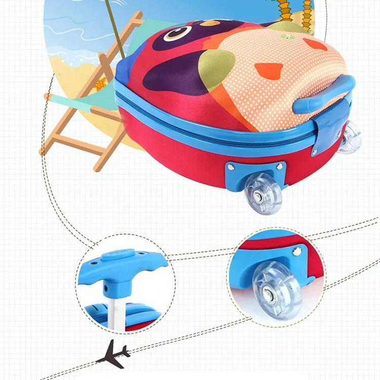 Multicolour EVA 3D hi-moulded 2-in-1 character kids trolley suitcase and backpack In cute design