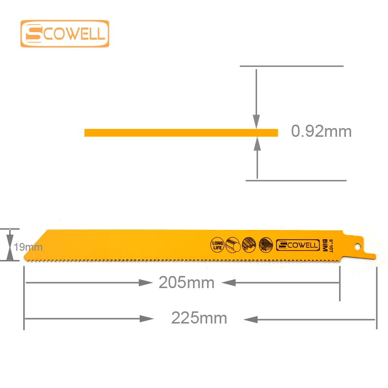 9 inch Bimetal Demolition Reciprocation Saw Blades (Sabre Saw Blade) 10TPI For Cutting Hard Wood Pallet With Nails ONLY $1.80/pc