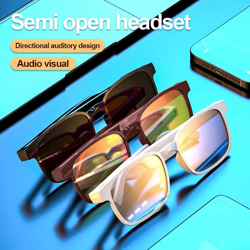 2023 New Style Wireless High Quality Loudspeaker Eye Bluetooth Sun Glasses Outdoor Sunglasses Audio Music Smart Sunglasses