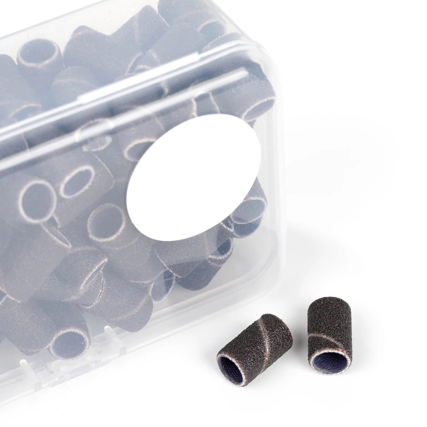 Professional Machine Band Sanding Wholesale Bulk 100pcs Box Package Manicure Nail Sand Band Bit Zebra White Acrylic Sanding Band