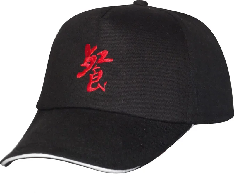 Custom embroidery logo waiter working Peaked cap Unisex Adjustable Cotton print Advertising 5 Panel Fitted Plain Baseball Cap