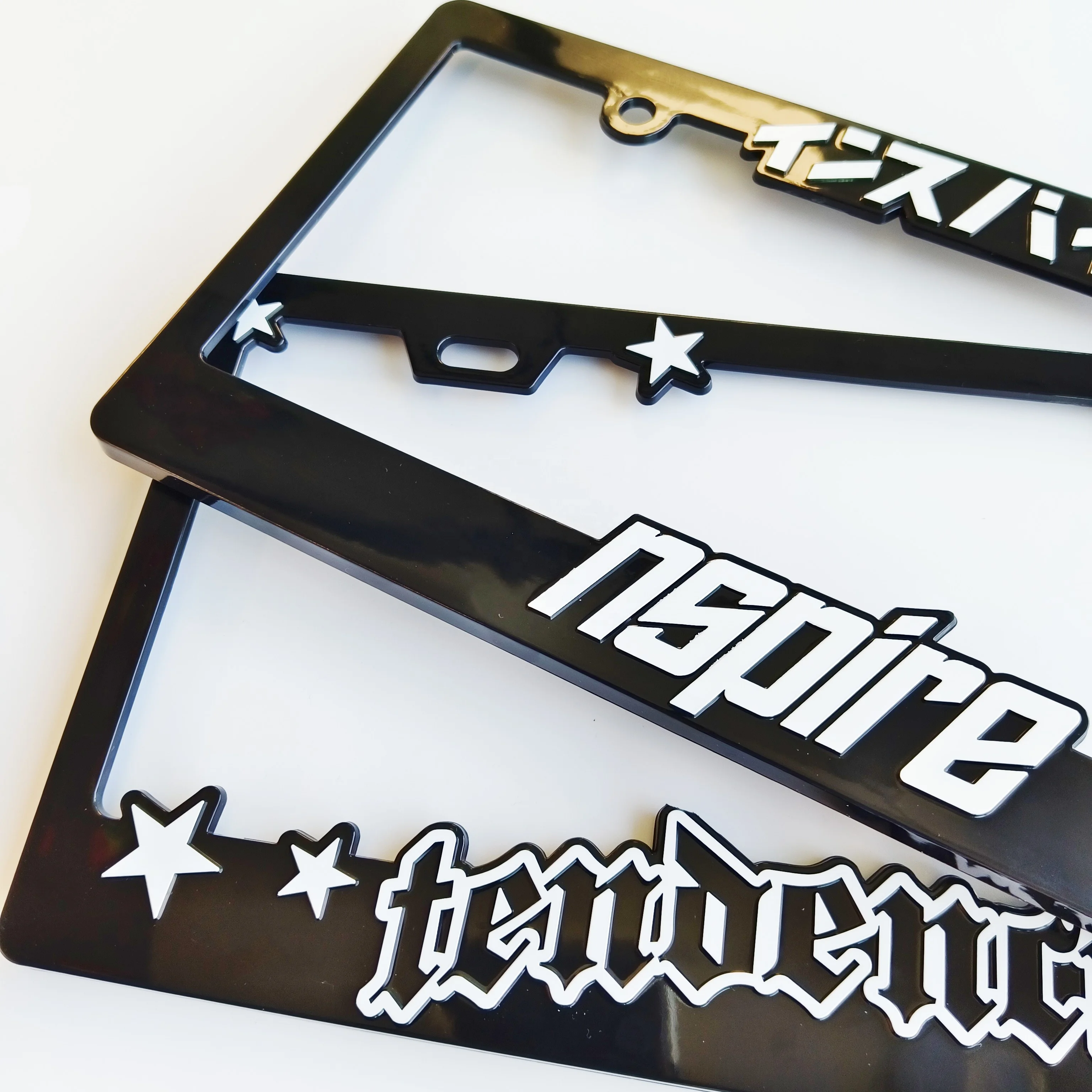 Customized Personalized  License Plate Holder Us Standard  Car Number Company logo License Plates Frame Wholesale Custom Logo