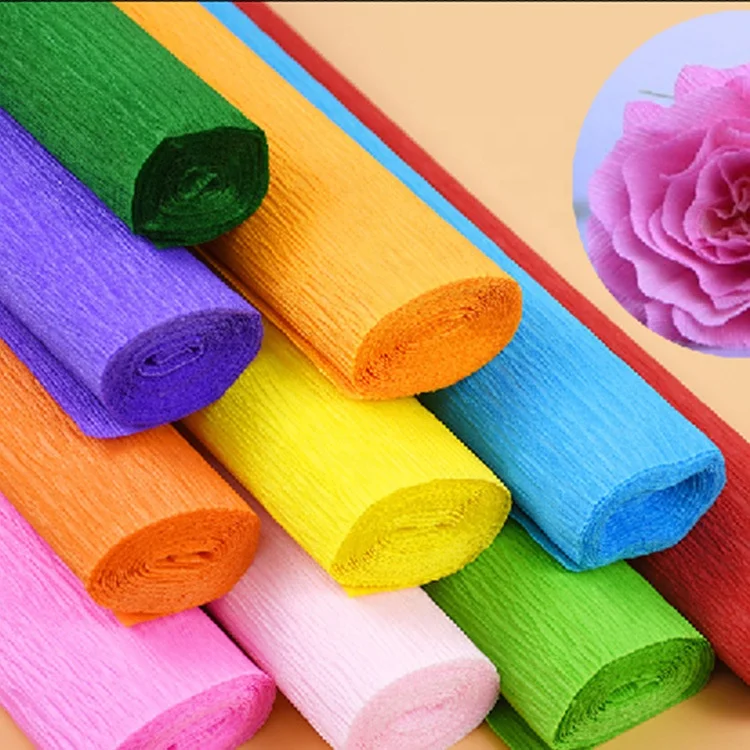 Крафт креп-бумага, Цветочная креп-бумага, флористическая Золотая Креп-бумага