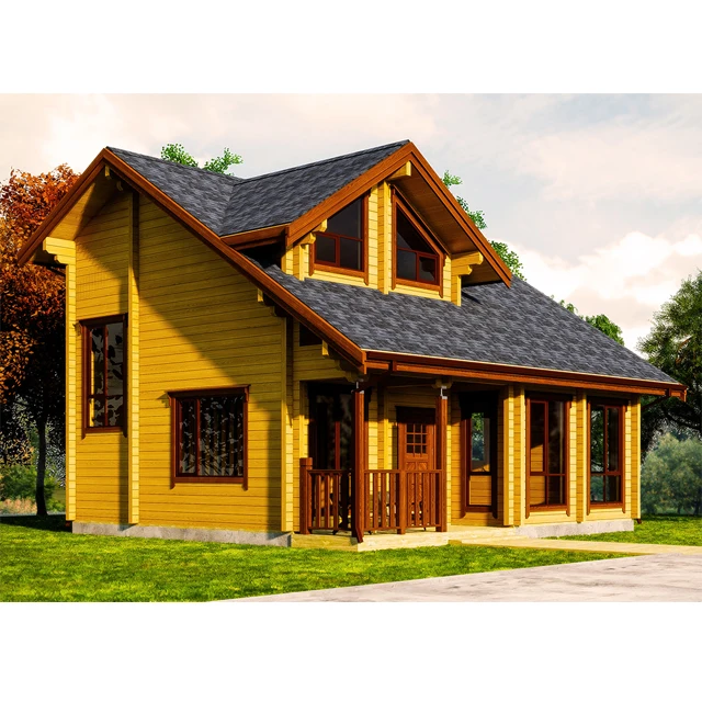 
Ready Made House 2 Floor Log Wooden House Prefabricated For Apartment 