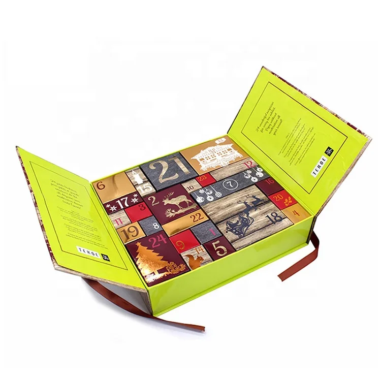 Бумажный картонный картон на заказ день рождения юбилей тематические мероприятия Адвент календарь обратного отсчета подарочная коробка