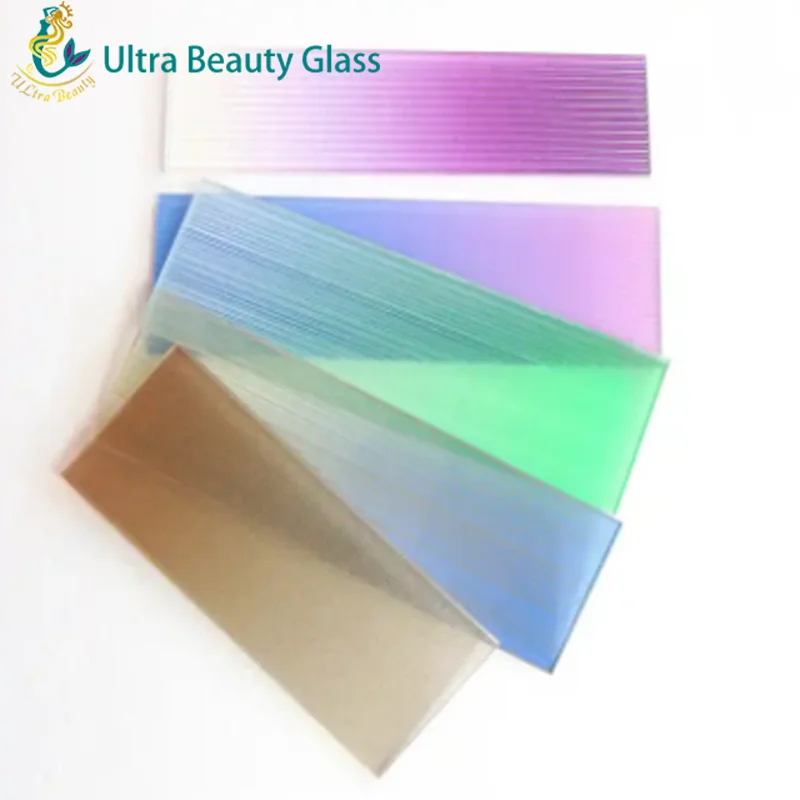 Hot Sale Low Iron Polished Edge Gradient Color Tempered Laminated Glass with PVB film