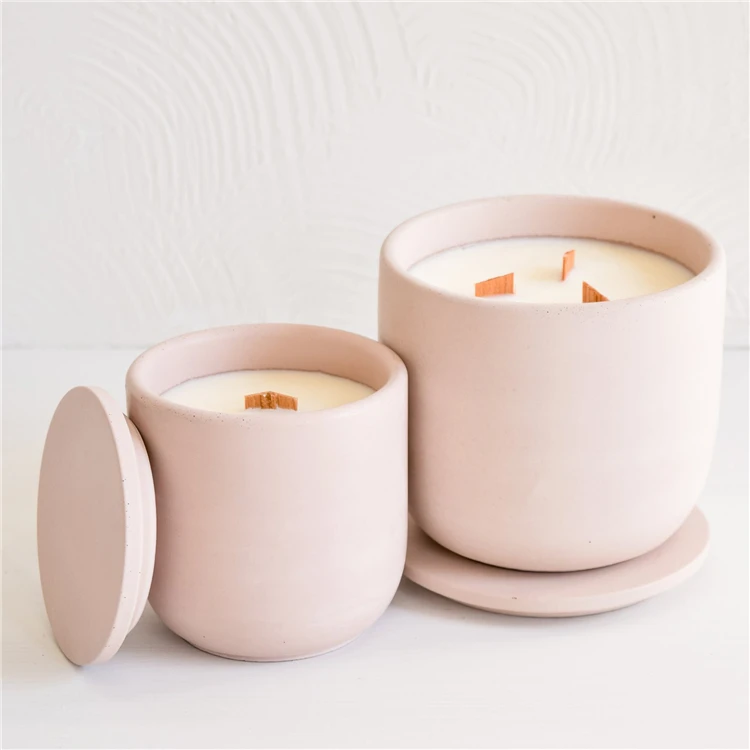 Изготовленный На Заказ цилиндр для украшения дома, матовая Роскошная банка для свечей, Подарочный товар, керамические банки для свечей ручной работы с крышкой