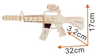 Puzzle Gun Diy Assemble Toy Model Jigsaw Kids Brain Training Military Kits D Wooden Manufacturer Customized Wood BT Unisex Xinyu