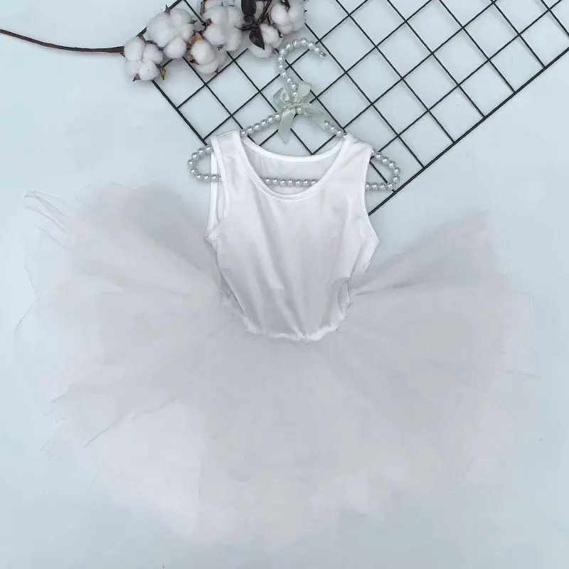 Fancy kids girl ballet tulle princess tutu sleeveless dance dress