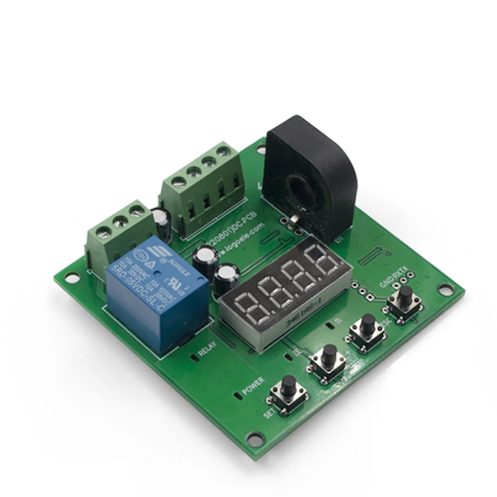 Taidacent RS485 TTL 0-5V/10V 6A/15A/25A/50A DC Current Sensing Switch Overcurrent Sensor Relay Over Current Protection Module