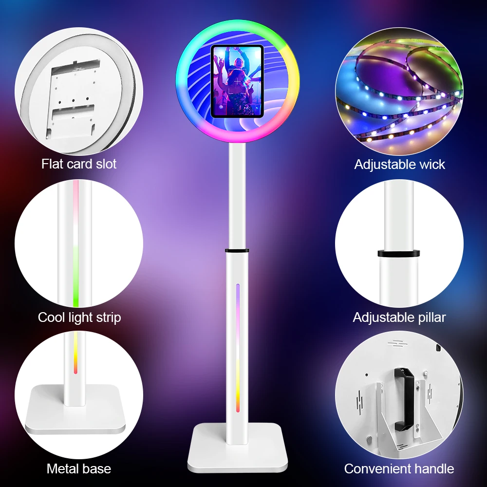 Flash Light Ipad Photo Booth Wedding Ipad Photobooth Shell Camera Ipad Photobooth Kiosk Photo Booth Machine With Printer Shelf