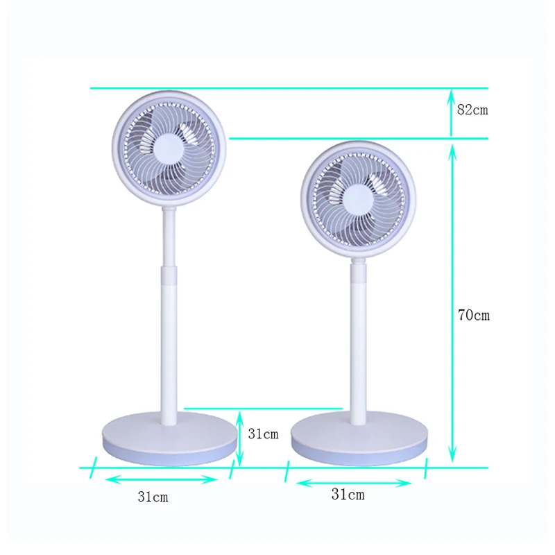 Наиболее эффективным электрическая напольная подставка вентилятор 12 дюймов Осциллирующий пьедестал вентиляторы в комплект входят 3 лезвия DC мотор и пульт дистанционного управления