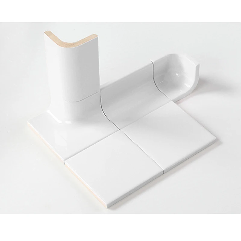 black and white green pink color ceramic tile trim corners edge cover tile curved tile edge trim