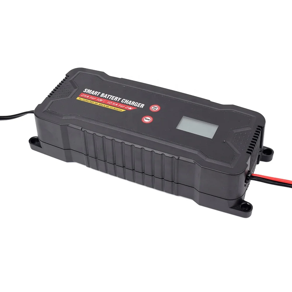 25A smart multi stage 12 volt 24 volt car deep cycle battery lead acid battery charger