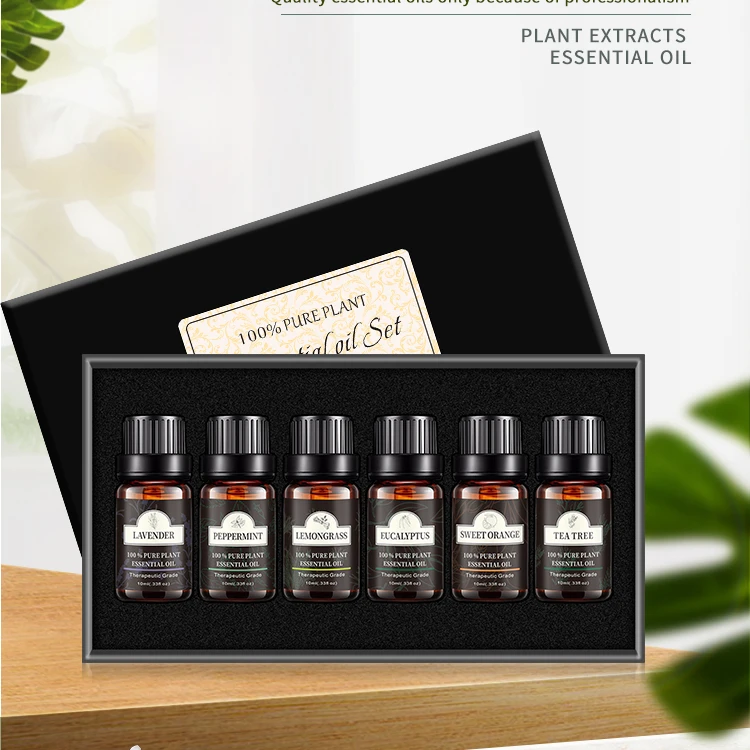 
Customizable packaging logo six-pack essential oil set hotel home aromatherapy body massageCustomizable packaging logo 