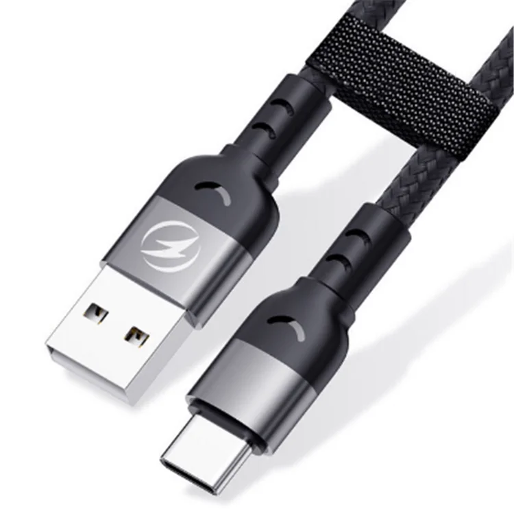 0.5m 1m 2m 3A White black Type C Usb Fast Charging Data Cable For Samsung S20 S10 Note 10 Mobile Phone