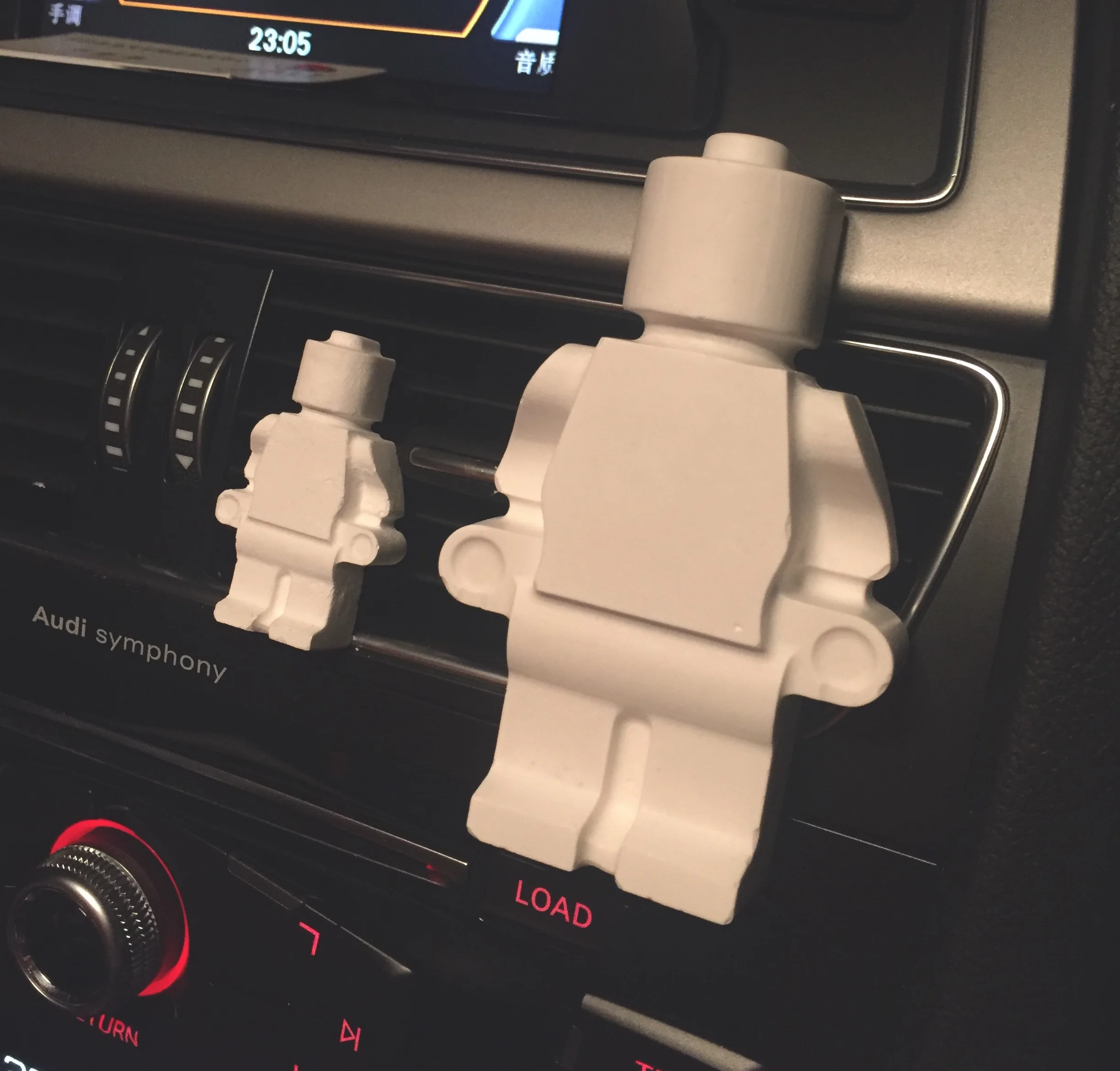 White Lego Shaped Scented Ceramic Car Automobile Air Conditioner Vent Clip Air Freshener Porcelain Fragrance Aroma Diffuser