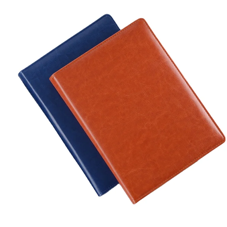 Factory Custom Business Binder File Holder Smooth Leather Document Folder Portfolio Magazine Cover Organizer