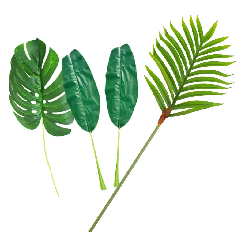 Искусственные растения, банановые листья, склеенные листья, банановые листья, реквизит для танцев, банановые листья, фруктовые листья