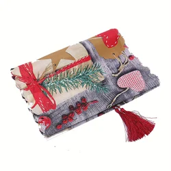 Polyester fabric printing Christmas table runner design macrame table runner for home decoration
