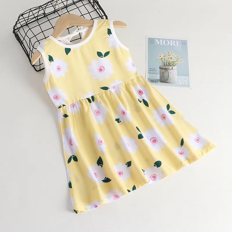 Summer girls dress new cotton silk princess dress 0-12 years old girl baby casual pajamas dress