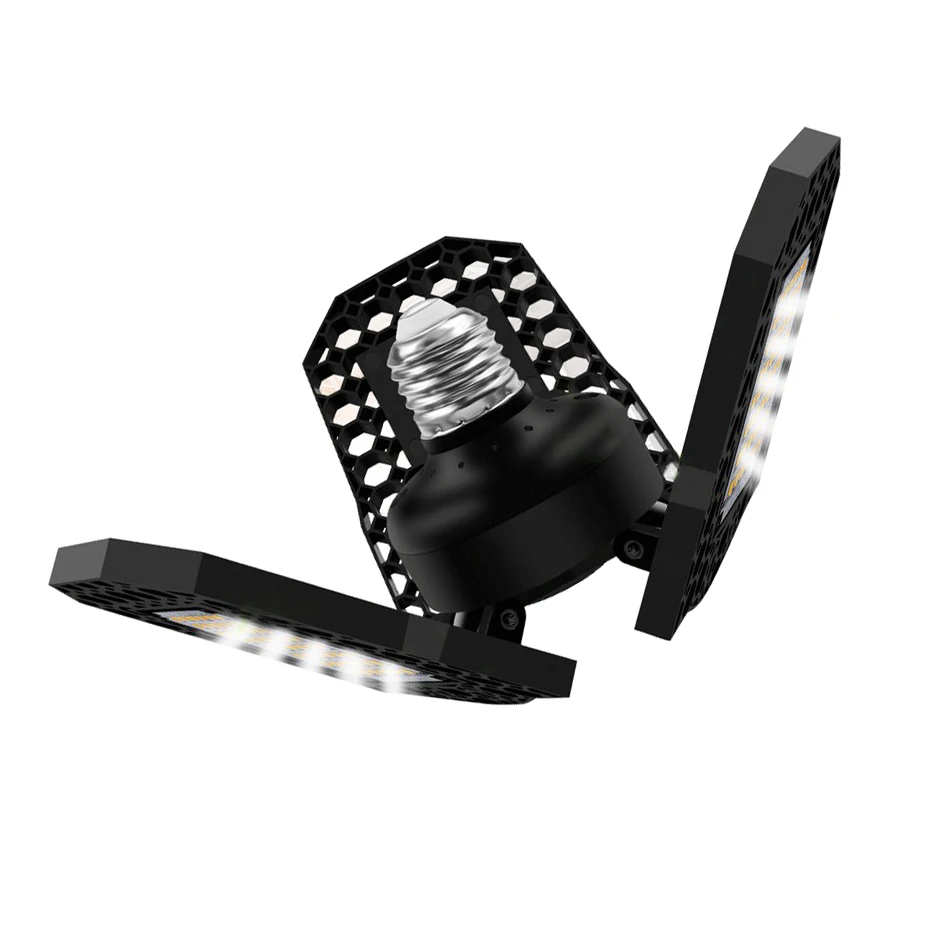 Amazon 1270 лм 40 Вт Светодиодный светильник для гаража с 3 регулируемыми панелями склад мастерская НЛО светодиодные подвесные светильники для гаража