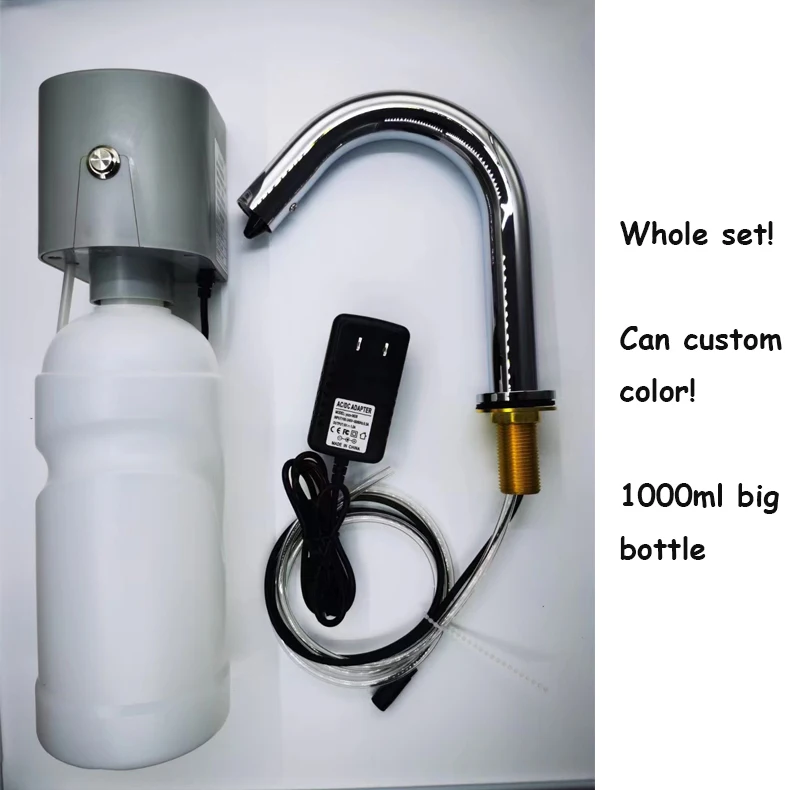 Touchless Public Toilet Induction Soap Dispenser Chrome Dispensador De Grifo Inteligente Automatic Faucet with Soap Dispenser