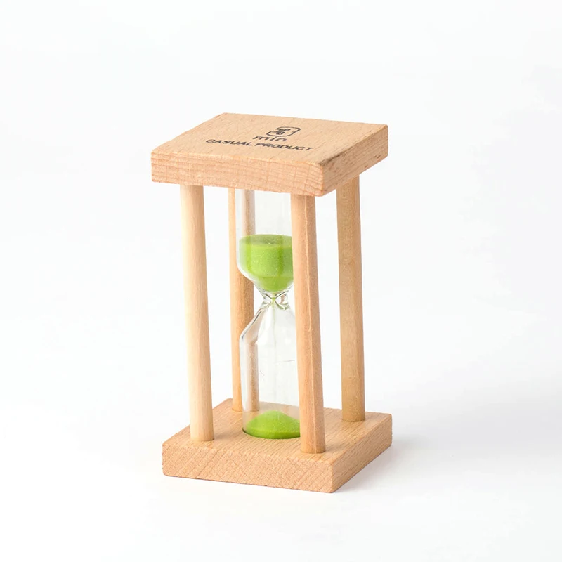saibasen wood crafts 5 minutes gift glass sand clock hourglass for decor