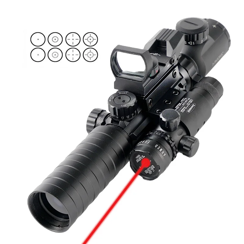 Optic 3X-9X Digital Magnification Red Dot Sight Tactical Hunting Infrared Scope