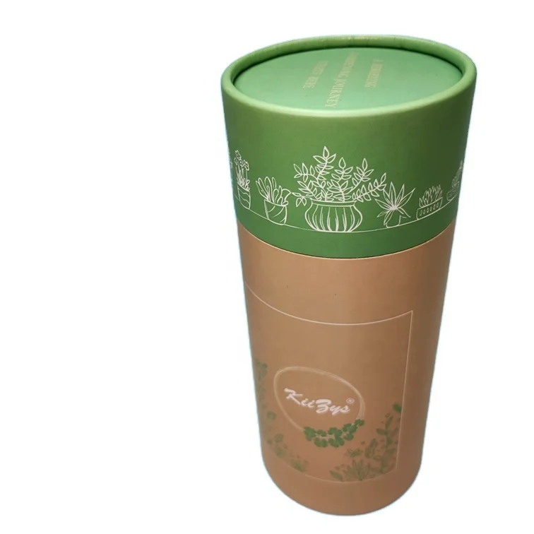 Recyclalbe Cosmetic Lip Perfume Candle Rolling Craft Paper Tube Mailing Box For Olive Oil Personal Body Care Cardboard Tube Box