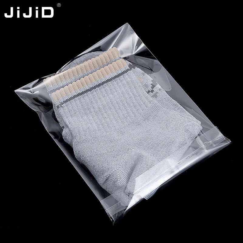JiJiD прозрачный целлофановый полиэтиленовый пакет Opp пластиковый самоклеящийся