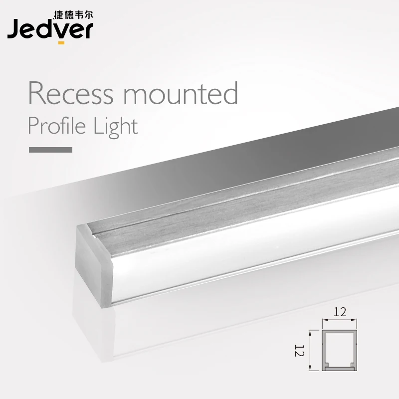 Jedver Anti Glare Surface/Recess Mounted Profile/12*12 mm motion sensor led wardrobe light door switch led cabinet light