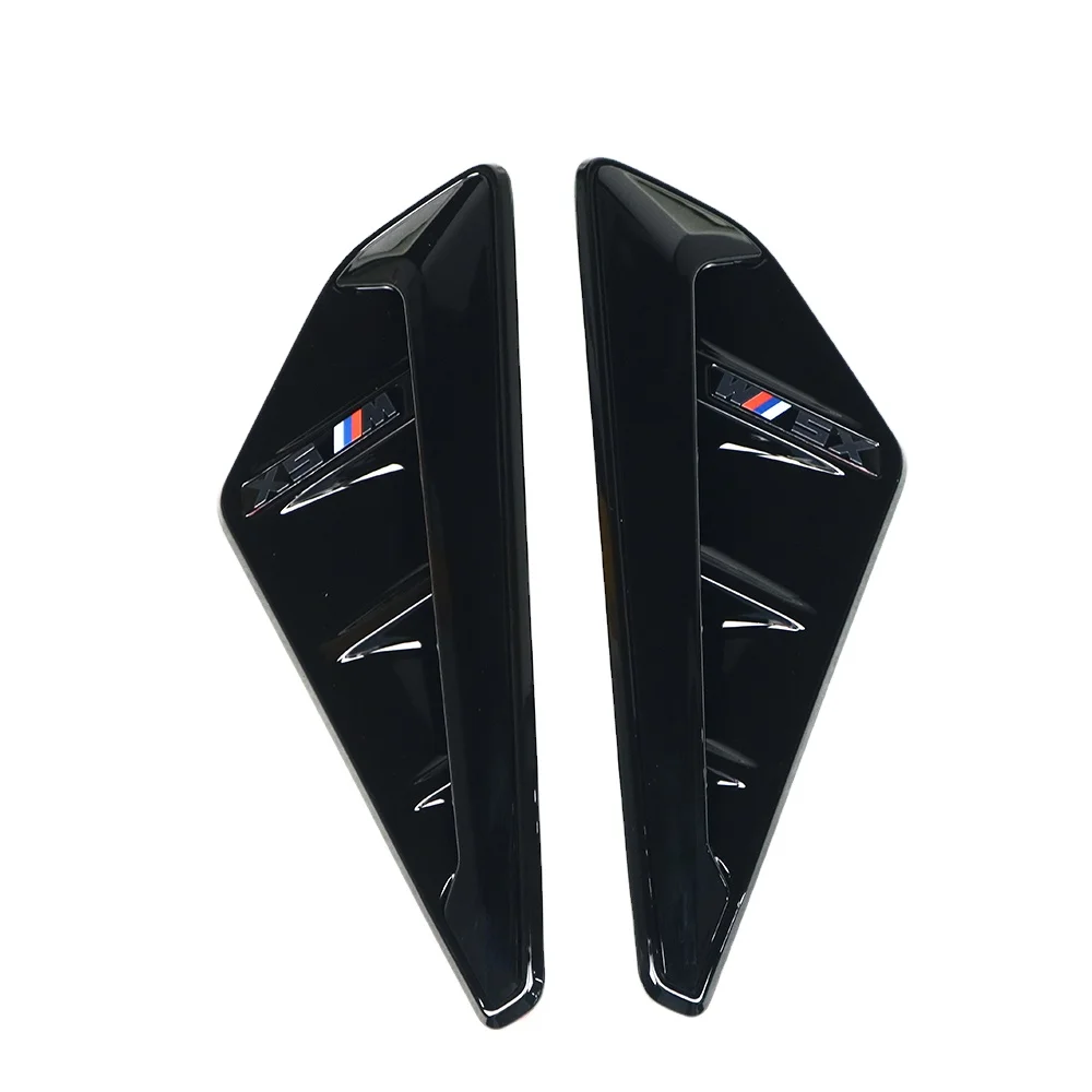 For BMW X5 G05 Gloss Black ABS Side Air Vent Fender Trims 2019+
