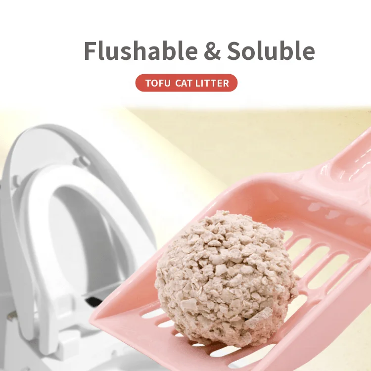 Free Sample Quickly Clumping Kind Tauhu kotoran kucing Dust Free Flushable Wheat Cat Litter Premium