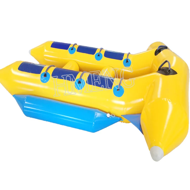PVC Tarpaulin Airtight Air Sealing Inflatable Flying Fish Banana Boat Water Games For Sale inflatable fishing boats