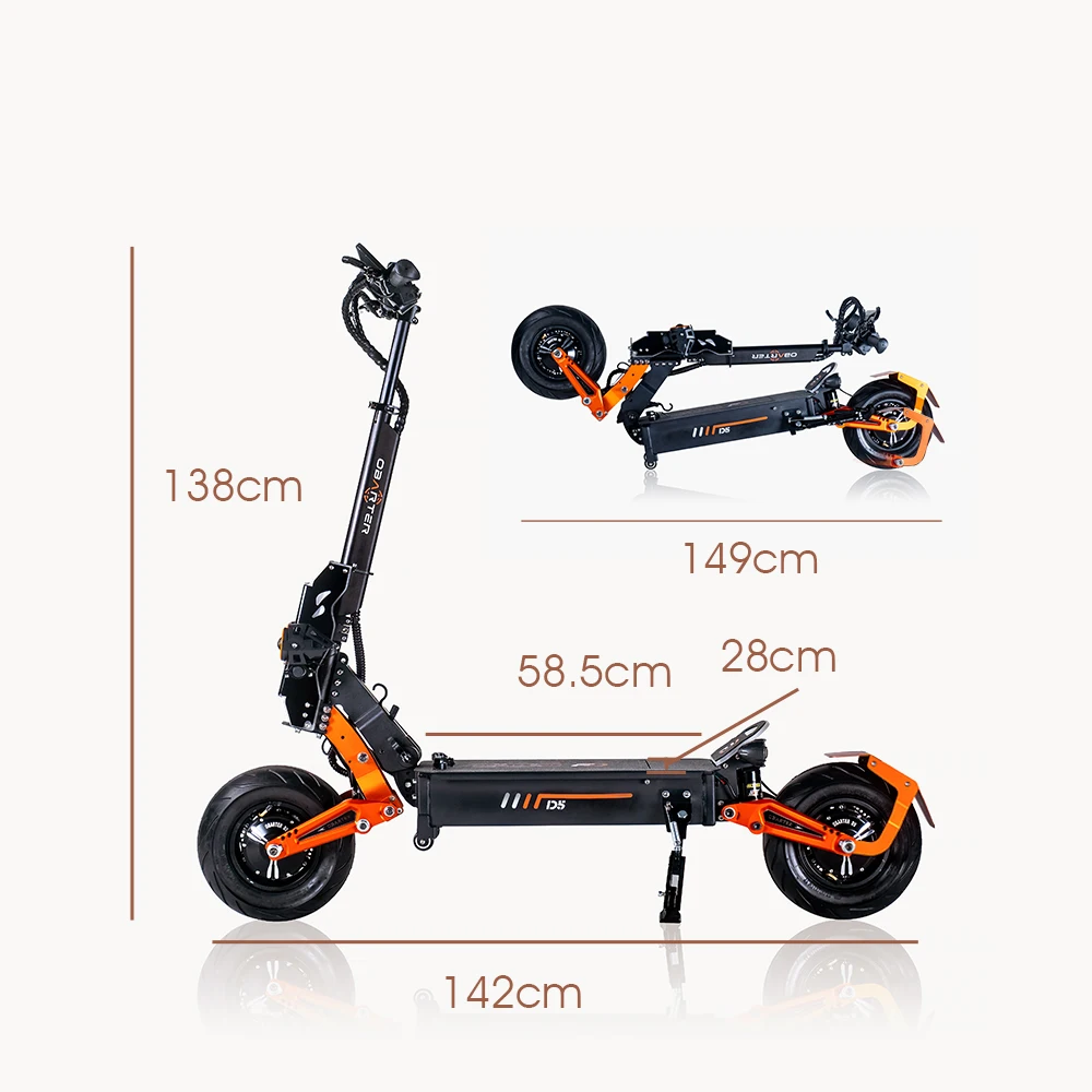 CXZN-D5 US warehouse 48V35Ah One free mail 2*2500W motor adult city commuting scooter high speed electric scooter long range