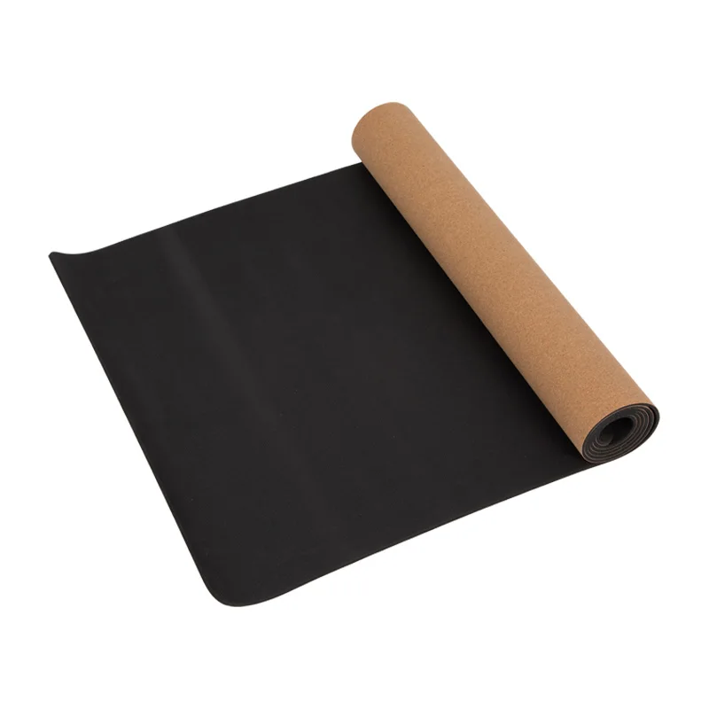 Factory Custom Logo Non Slip Manufacture Natural Cork Rubber Yoga Mat